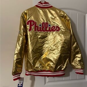 STARTER Gold Phillies Mens Jacket